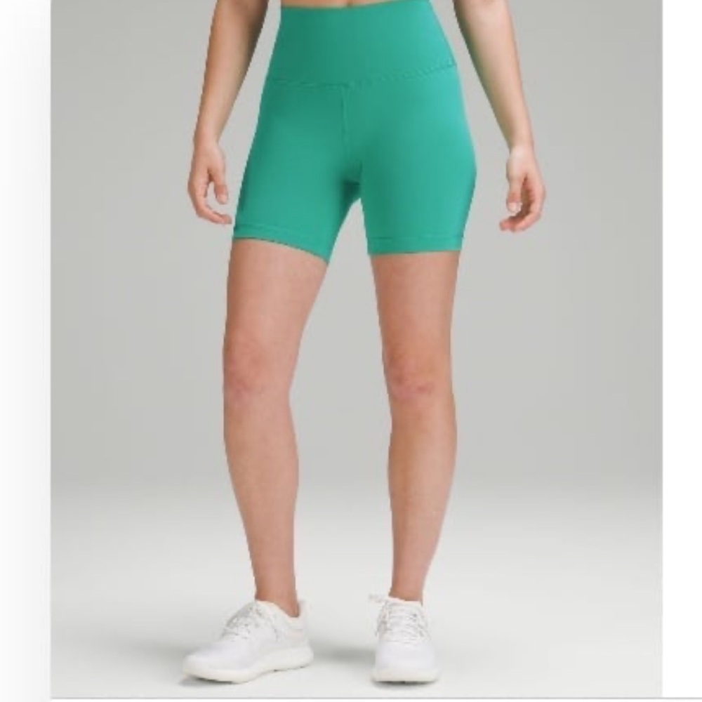 Lululemon Green High-Waisted Shorts